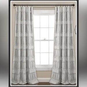 Window curtains.